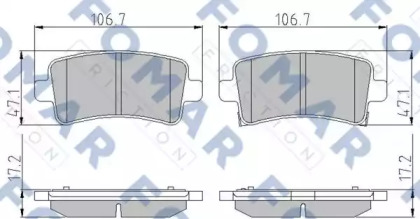 Комплект тормозных колодок FO 936381 FOMAR Friction