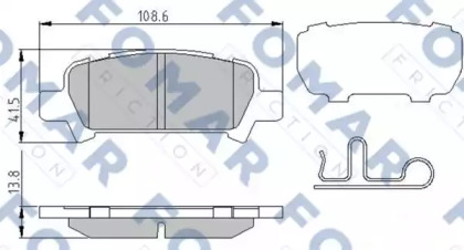 Комплект тормозных колодок FO 994181 FOMAR Friction