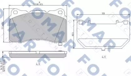 Комплект тормозных колодок FO 996481 FOMAR Friction