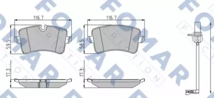 Комплект тормозных колодок FO 998781 FOMAR Friction