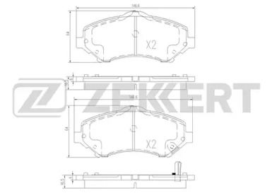 Комплект тормозных колодок BS-1008 ZEKKERT