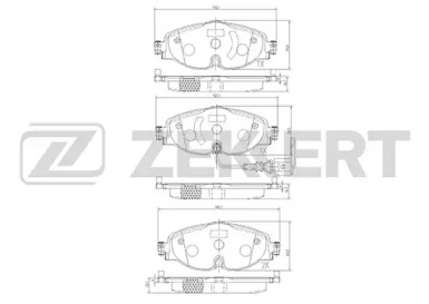 Комплект тормозных колодок BS-1047 ZEKKERT