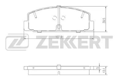 Комплект тормозных колодок BS-1100 ZEKKERT