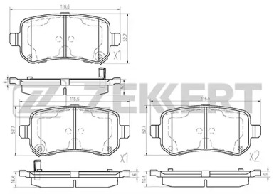 Комплект тормозных колодок BS-1126 ZEKKERT