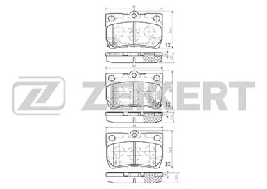 Комплект тормозных колодок BS-1224 ZEKKERT