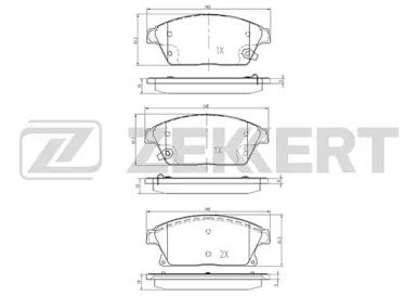 Комплект тормозных колодок BS-1286 ZEKKERT