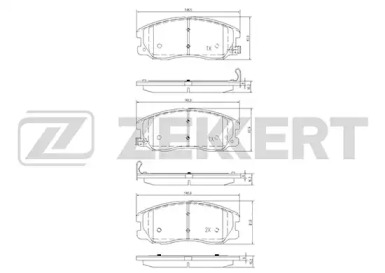 Комплект тормозных колодок BS-1300 ZEKKERT