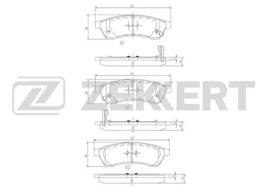 Комплект тормозных колодок BS-1314 ZEKKERT