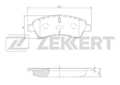 Комплект тормозных колодок BS-1434 ZEKKERT