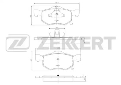 Комплект тормозных колодок BS-1671 ZEKKERT