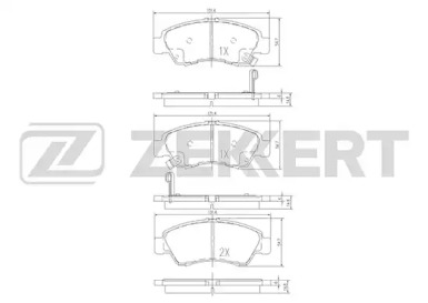 Комплект тормозных колодок BS-1717 ZEKKERT