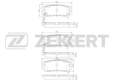 Комплект тормозных колодок BS-1853 ZEKKERT