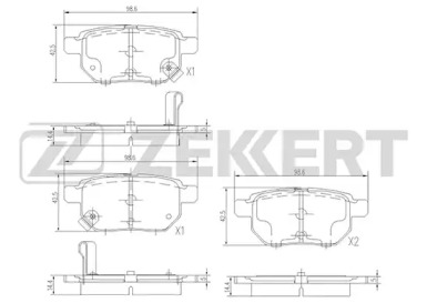 Комплект тормозных колодок BS-1973 ZEKKERT