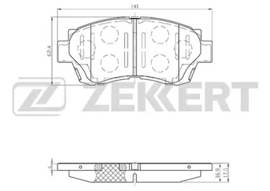 Комплект тормозных колодок BS-2080 ZEKKERT