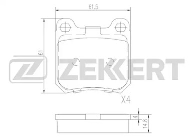 Комплект тормозных колодок BS-2111 ZEKKERT