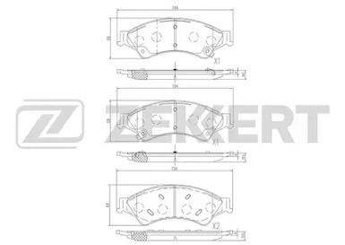 Комплект тормозных колодок BS-2127 ZEKKERT