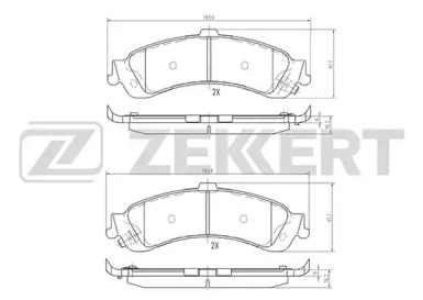 Комплект тормозных колодок BS-2129 ZEKKERT