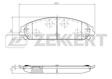 Комплект тормозных колодок BS-2428 ZEKKERT