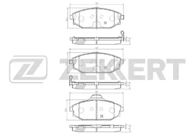 Комплект тормозных колодок BS-2440 ZEKKERT