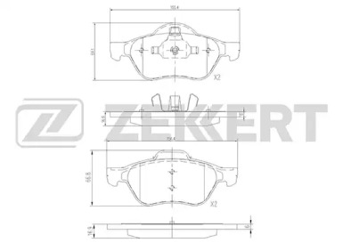 Комплект тормозных колодок BS-2488 ZEKKERT