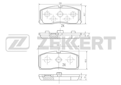 Комплект тормозных колодок BS-2539 ZEKKERT