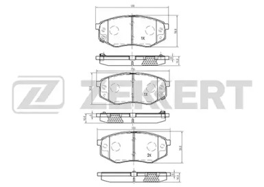 Комплект тормозных колодок BS-2815 ZEKKERT