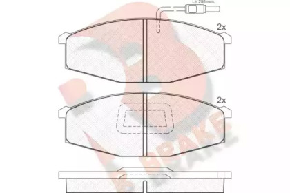 Комплект тормозных колодок RB0694 R BRAKE