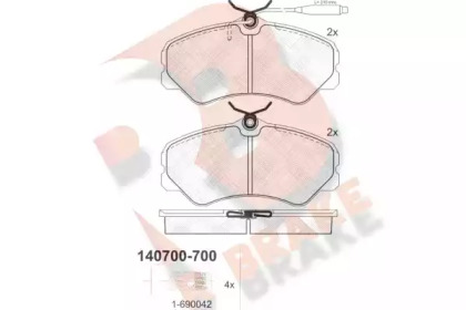 Комплект тормозных колодок RB0700-700 R BRAKE