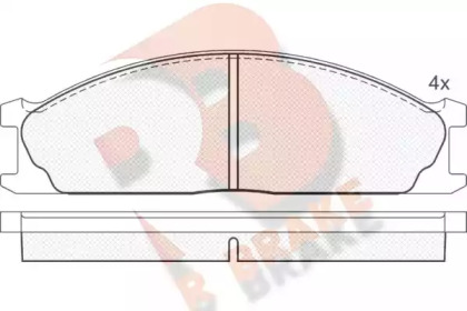 Комплект тормозных колодок RB0884 R BRAKE