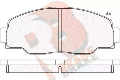 Комплект тормозных колодок RB1008 R BRAKE