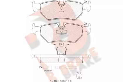 Комплект тормозных колодок RB1087 R BRAKE