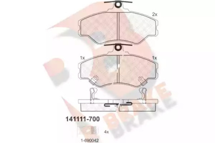 Комплект тормозных колодок RB1111-700 R BRAKE