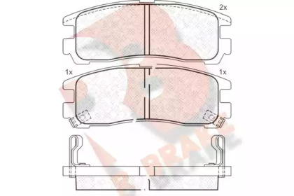 Комплект тормозных колодок RB1192 R BRAKE