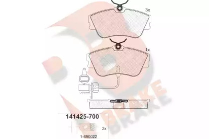 Комплект тормозных колодок RB1425 R BRAKE