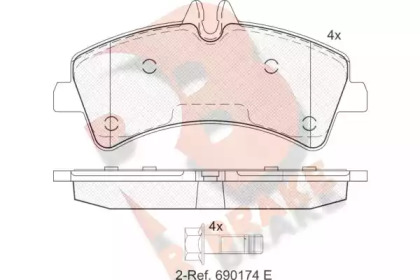 Комплект тормозных колодок RB1849 R BRAKE