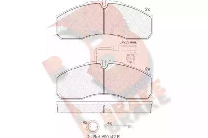 Комплект тормозных колодок RB1889 R BRAKE