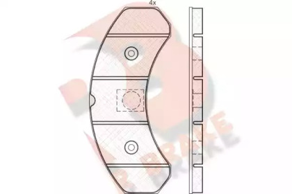 Комплект тормозных колодок RB0431 R BRAKE