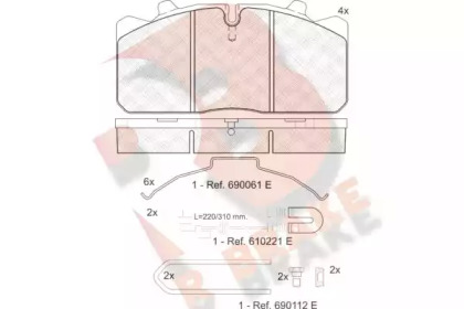 Комплект тормозных колодок RB1253-113 R BRAKE