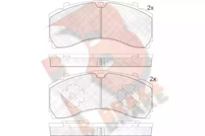 Комплект тормозных колодок RB2124 R BRAKE