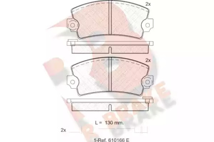 Комплект тормозных колодок RB0101-066 R BRAKE