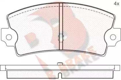 Комплект тормозных колодок RB0218 R BRAKE