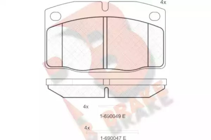 Комплект тормозных колодок RB0454-072 R BRAKE