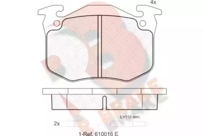 Комплект тормозных колодок RB0469 R BRAKE