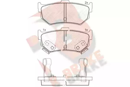 Комплект тормозных колодок RB0600 R BRAKE