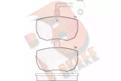 Комплект тормозных колодок RB0672 R BRAKE