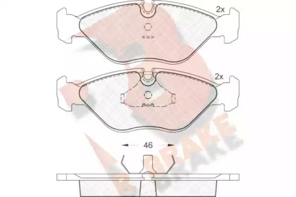 Комплект тормозных колодок RB0774 R BRAKE