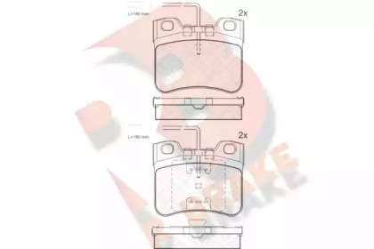 Комплект тормозных колодок RB0788 R BRAKE