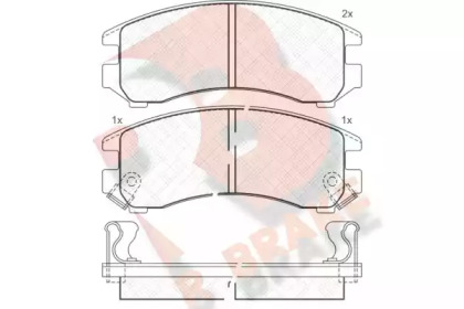 Комплект тормозных колодок RB0810 R BRAKE