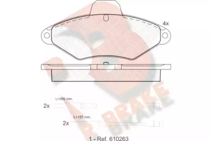 Комплект тормозных колодок RB0920 R BRAKE