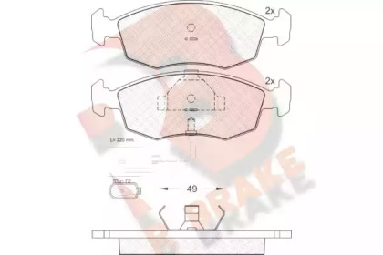 Комплект тормозных колодок RB0955 R BRAKE